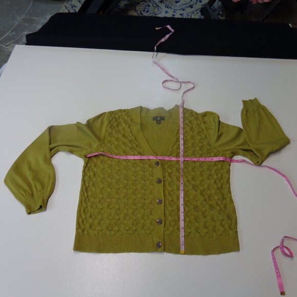 Jason Wu Size Medium Pointelle Cardigan - Picture 9 of 11